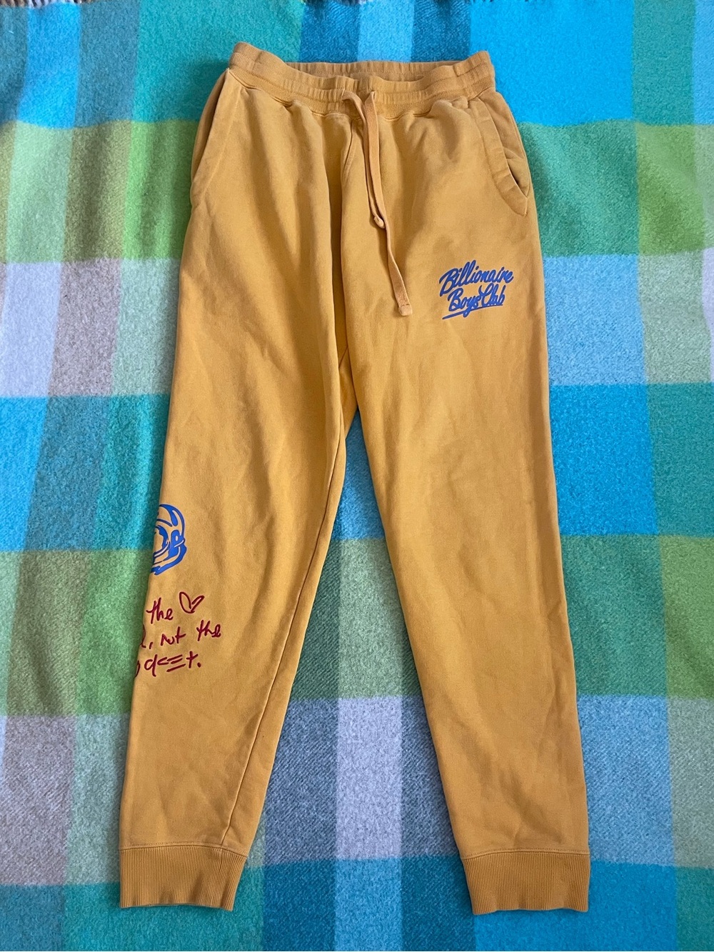 Billionaire Boys Club Mustard Yellow Cotton Sweatpants Men’s